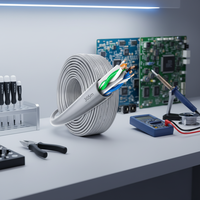 Pabrik Kabel ST Memproduksi Kabel LAN Cat6 Berkualitas Tinggi untuk Jaringan UTP 250MHz dengan Selubung PVC, Panjang & Warna Dapat Disesuaikan