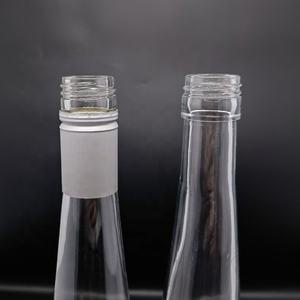 Botellas de Vidrio Vacías, Transparentes, Redondas y Cónicas de 375 ml (12 oz) para Licor, Vino, Whisky, Botella de Vidrio para Bebidas Espirituosas con Cuello Largo - Product Image 4