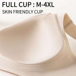 Sujetador sin costuras de talla grande 4XL para mujer, ropa interior moldeadora con realce de pecho y cuello <span class=keywords><strong>en</strong></span> V - Product Image 5
