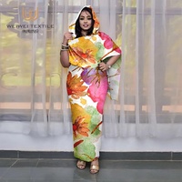 Voile Toub Soudanais Imprimé, Voile de Dubaï Japonais pour Femmes Soudanaises, Tissu de Voile Italien