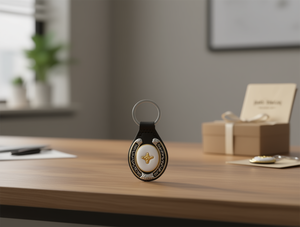 Portachiavi a Forma di Sella in Lega di Zinco Bianco e Oro, Regalo Promozionale - Product Image 2