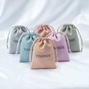 Custom Logo Recyclable <b>Small</b> Red <b>Black</b> Velvet Drawstring Gift <b>Bags</b> with Stamping Elegant Jewelry Pouches for Accessories Storage - Product Image 3