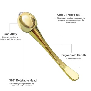 Mini Espátula Portátil de Aleación de Zinc para Crema de Ojos, Cabezal de Masaje Giratorio de 360°, Masajeador Facial Enchufable, Multicolor - Product Image 6