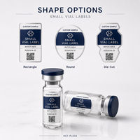 Étiquettes personnalisées pour flacons de peptides de 3 ml, autocollants imperméables en PET pour petits flacons en verre, impression en rouleau pour l'emballage d'échantillons cosmétiques
