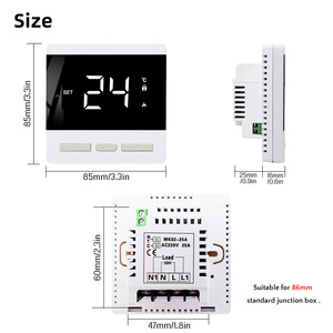 25A điện sưởi ấm sàn nhiệt sưởi ấm Bộ điều khiển phim sưởi ấm nhiệt độ sàn kiểm soát chuyển đổi - Product Image 5