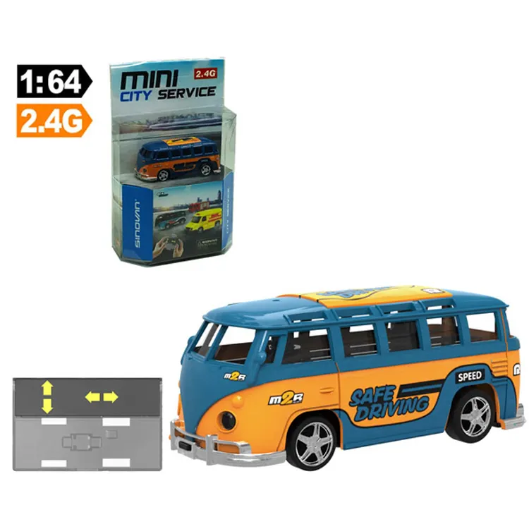 SINOVAN 2.4G 1:64 mini rc bus remote control with lights racing car mini rc car toy