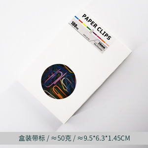 Colorful Plastic Coated Paper <b>Clips</b> 28mm 100 Pieces Mixed Colors Office Supply - Product Image 3