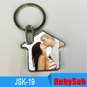 JSK-17 JSK-18 JSK-19 двухсторонняя дешевле рекламный пустой сублимации металлическая цепочка для ключей с напечатанным логотипом модная цепочка для ключей - Product Image 5