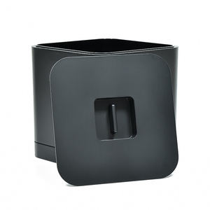 Seau à glace en plastique noir personnalisé avec logo pour bar, KTV, fête, avec couvercle, réfrigérateur à champagne, refroidisseur à vin - Product Image 6