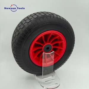 Pabrik <span class=keywords><strong>NS</strong></span> kualitas tinggi tugas berat datar gratis 16 inci 650-8 PU busa roda ban padat roda digunakan untuk tangan truk dan gerobak - Product Image 4