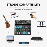 Console de mixage audio professionnelle GT9 à 6 canaux, 24 bits, 256 effets DSP pour diffusion en direct