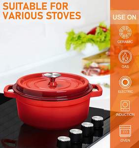 ชุดเครื่องครัวเหล็กหล่อสำหรับทำอาหารเตาอบแบบไม่ติดกระทะอเนกประสงค์ - Product Image 6