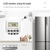 Toma de interruptor de temporizador Digital, toma de temporizador de cocina cíclica de 24 horas, toma de sincronización programable, enchufe EU UK AU US BR FR IT TH