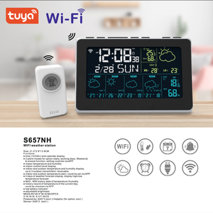 2024 Nieuwe Digitale Slimme Temperatuur En Vochtigheid Display Thermometer Hygrometer Weersvoorspelling Draadloze Wifi Weerstation - Product Image 3