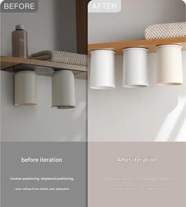 Brosse à dents et rince-bouche avec aspiration magnétique pour une organisation facile pour les produits de salle de bain - Product Image 6