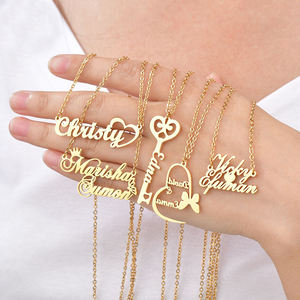 <span class=keywords><strong>Collier</strong></span> avec pendentif lettre personnalisé en <span class=keywords><strong>or</strong></span>, <span class=keywords><strong>collier</strong></span> de lettre, colliers personnalisés en acier inoxydable - Product Image 5