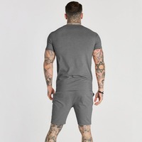 Vente en Gros Logo Personnalisé Grande Taille Ensemble Short pour Hommes Surdimensionné Gym Fitness Blanc Été 2 Pcs Ensemble Short et Chemise pour Hommes