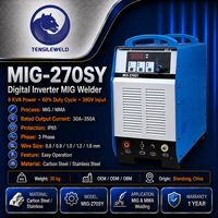 Nouvelle soudeuse MIG entièrement numérique à onduleur 8 KVA, cycle de travail 60%, machine à souder à arc à double impulsion, protection IP65, entrée 380V