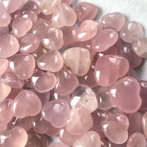 Cœur <span class=keywords><strong>Rose</strong></span> <span class=keywords><strong>Quartz</strong></span> naturel en forme de cœur, accessoire de mode, cadeau idéal - Product Image 3