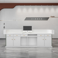 Comptoir de réception commercial de style moderne en bois massif Yimutang, comptoir de bar créatif de luxe, salon de beauté, magasin de vêtements