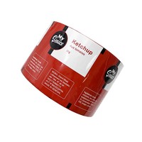 Ketchup tomates auto emballage film rouleau imprimé personnalisé de qualité alimentaire sachets tomate source en plastique PET stratification sac d'emballage