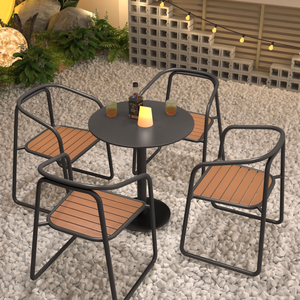 Ensemble <span class=keywords><strong>table</strong></span> et chaises d'extérieur, mobilier de loisirs imperméable pour cour, salon de thé, <span class=keywords><strong>jardin</strong></span>, balcon, villa, terrasse en plein air - Product Image 2