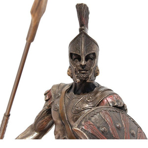 Achille <span class=keywords><strong>Héros</strong></span> grec de la guerre de Troie Statue Cold Cast Bronze 9 pouces de haut - Product Image 3