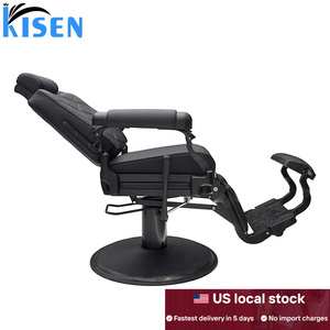 Fauteuil de Barbier Classique en Stock <span class=keywords><strong>Local</strong></span> aux États-Unis – Chaise Exclusive pour Salon de Coiffure – Mobilier de Salon – Fauteuils de Coiffure pour Barbier - Product Image 4