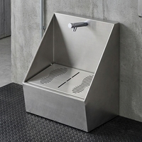 Produits d'hygiène, qualité durable, lavabo pour le lavage des pieds en acier inoxydable 304 finition satinée, station simple
