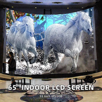 Écran mural vidéo LCD MJK 55 pouces, écran intelligent fin IPS-LCD pour exposition et salle d'exposition