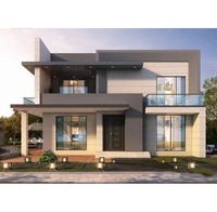 Villa préfabriquée en Chine, villa européenne, maison en acier lourd, villa de luxe préfabriquée pour complexe hôtelier