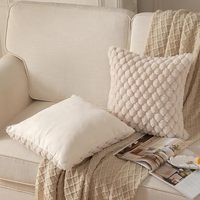 Vente en gros de housses de coussin moelleuses en peluche Housses de coussin d'intérieur en fausse fourrure de velours et de laine Housses de coussin à texture de dos de tortue