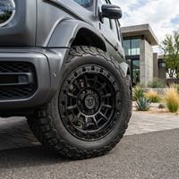 Jantes en alliage forgé tout-terrain personnalisées en deux parties, finition noire brillante, avec système Beadlock, 20, 21, 22 pouces, 5x130 pour Mercedes G63 G500 G550