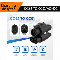 Nouvel adaptateur CCS2 vers CCS1 1000V DC 250A résistant à la chaleur PA66+GF Connecteur de charge EV IP54 Étanche Plug&Play