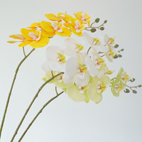 Bunga Phalaenopsis Buatan Tangan Berkualitas Tinggi, Realistis, Dekorasi Bunga Modern untuk Ruang Tamu, Meja Kopi, Dekorasi Rumah