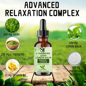 Gotas Líquidas Premium Personalizadas para Relaxamento com GABA, L-Teanina, Magnésio e Vitamina B6 – Suporte Calmante para Alívio do Estresse - Product Image 3