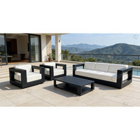 Ensemble de canapés d'extérieur Sigma en aluminium moderne, écologique, imperméable, pour patio, couleur personnalisée, vente en gros directe usine, pour jardin et espace de vie extérieur