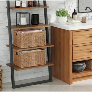 Rattan <b>Storage</b> <b>Basket</b> Square Eco Friendly For Toys Cosmetics Keys Organizing Desktop Use - Product Image 3