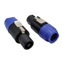 Connecteur Speakon 4 broches NL4FC mâle, prise audio 4 broches, bleu, 4 pôles, connecteur Speakon NL4 FC