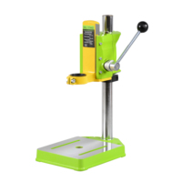 Soporte de Taladro Manual Pequeño de Aluminio y Hierro con Engranaje de Cremallera, Soporte Portátil para Mesa de Perforación DIY