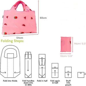 Bolsa de Playa de Nailon Personalizada con Estampado Moderno, Bolsos Grandes de Moda para Mujer, Bolsa de Compras Plegable Impermeable - Product Image 5