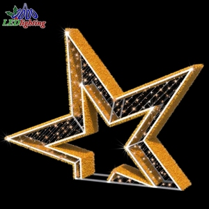 Riesige LED-Stern- und Torbogen-Beleuchtung Maßgefertigte Weihnachtsmotiv-Dekoration Handgefertigter Eisenrahmen Große Außendekoration - Product Image 5