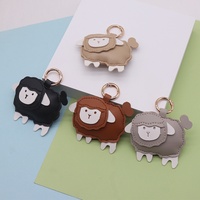 Porte-clés en cuir PU, breloques mignonnes en cuir, porte-clés mouton, pendentif mouton en PU, accessoires de décoration pour sac à dos, jouet, porte-clés de voiture