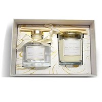 Platin Schwarz Gold Flammenlose Rattan Duftkerzen-Set aus Sojawachs Geschenkbox Valentinstag Grenzüberschreitendes Souvenir Großhandel