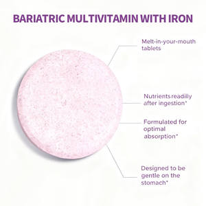 Vente en gros de comprimés de fer multivitamines bariatriques quotidiens pour femmes routine de vitamines de soutien supplément vitaminique à dissolution rapide - Product Image 4