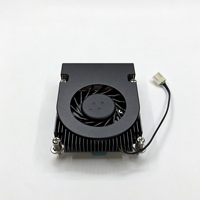 Heatsink CPU Ultra Tipis untuk Casing ITX PC All in One 2 Pipa Panas Tembaga Sirip Aluminium 0.3mm Penutup Aluminium dengan Kipas Pendingin 8010