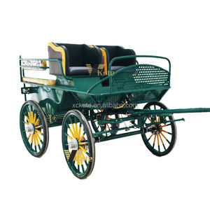 Charrette à chevaux miniature noire personnalisée à vendre, chariot à quatre roues avec certification CE - Product Image 1