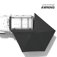 Tenda Atap Mobil ENJOIN 270 SUV, Pemasangan Mudah, Rangka Paduan Logam Tahan Lama, Kain Oxford, Empat Musim, 3 Lampu LED, Perlindungan UV, Tahan Air, PVC