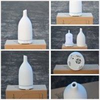 Diffuseur d'huiles essentielles en céramique de 160 ml avec fonction d'aromathérapie à brume froide silencieuse pour la maison, la chambre, le bureau, la relaxation