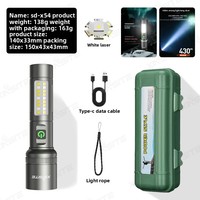 Linterna LED Portátil para Exteriores XINSITE, Carga USB, Cuerpo de Aleación de Aluminio, Más de 1000 Lúmenes, Haz de Luz Ajustable, Batería AA, para Camping
